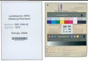 Entnazifizierung Sibilla Schupp , geb. 06.02.1903 ()