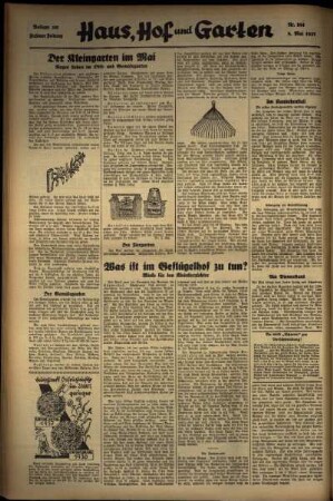 Dritte Ausgabe vom Sonntag, den 09. Mai 1937.