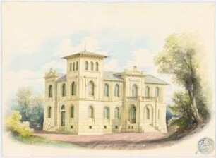 Entwurf zu einer Villa: Perspektivische Ansicht
