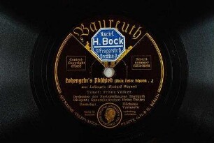 Lohengrin's Abschied (Mein lieber Schwan..) : aus: Lohengrin / (Richard Wagner)