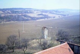 Blick vom Kirchturm in die Umgebung; Trafohaus