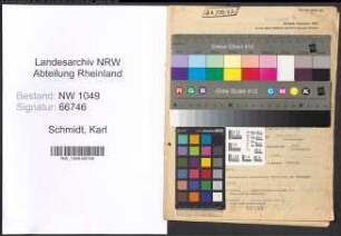 Entnazifizierung Karl Schmidt , geb. 05.01.1901 (Kaufmann)