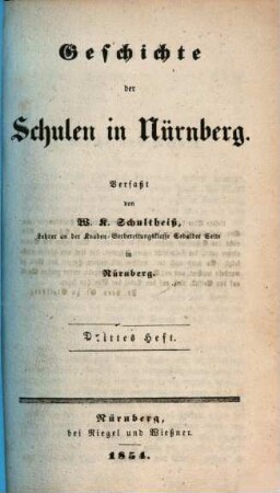 Geschichte der Schulen in Nürnberg. 3