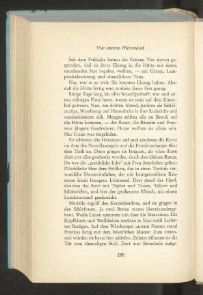Vier unterm Hüttendach