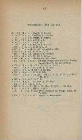 Druckfehler und Zusätze
