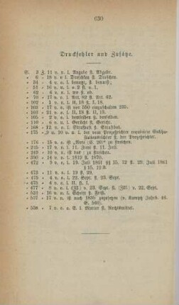 Druckfehler und Zusätze