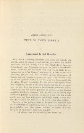 I. Andermaal in het noorden