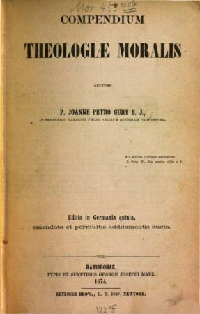 Compendium theologiae moralis