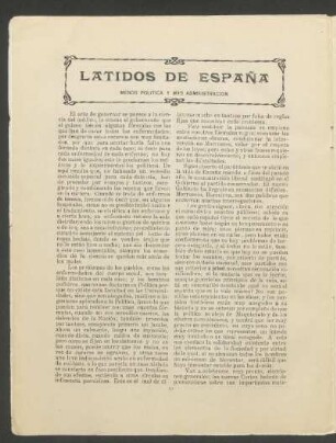 Latidos de España : Menos política y mas administración