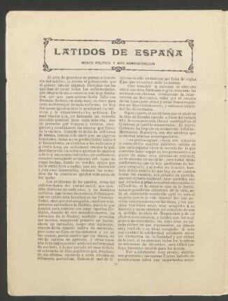 Latidos de España : Menos política y mas administración