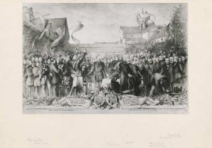 Jubiläumsfeier der Universität Tübingen im Schloß Bebenhausen 1877 : Fotografie einer Radierung