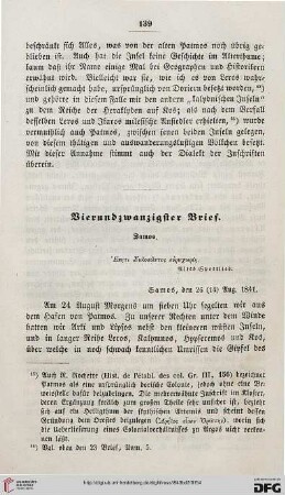 Vierundzwanzigster Brief: Samos