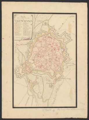 Plan de la ville et citadelle de Valenciennes