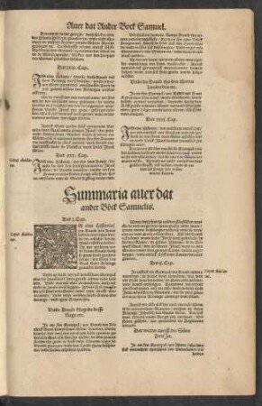 Summaria aver dat ander Böck Samuelis.