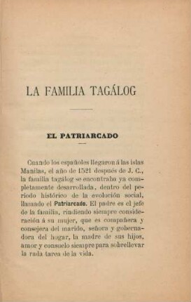 La familia Tagálog