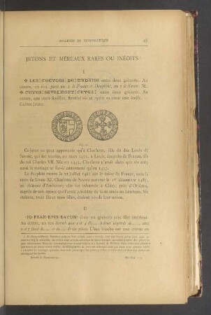Jetons et méreaux rares ou inédits