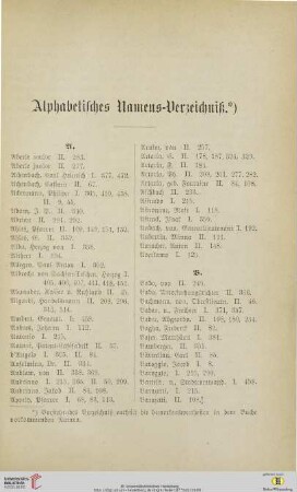 Alphabetisches Namens-Verzeichniß
