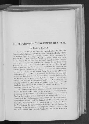 Die Deutsche Seewarte.