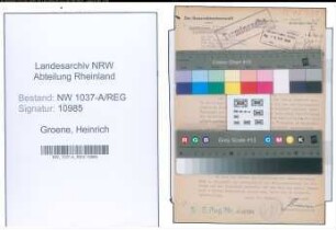 Entnazifizierung Heinrich Groene , geb. 18.06.1911 (Polizeibeamter)
