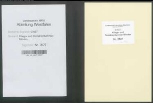 Dienstregister der Vogtei Börde des Amtes Petershagen