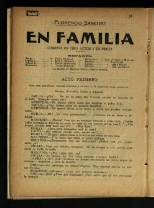 En familia : comedia en tres actos y en prosa
