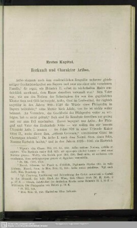 Erstes Kapitel. Herkunft und Charakter Aribos