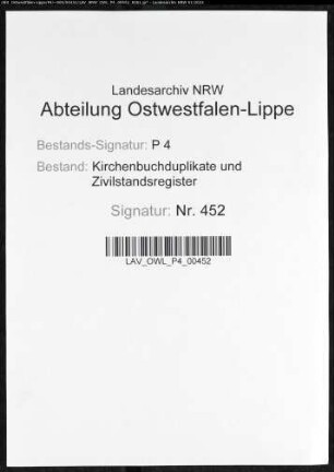 Kirchenbuchduplikate der katholischen Gemeinde (GHT 1871-1874). (Gemeinde: Arnsberg, Katholische Gemeinde)