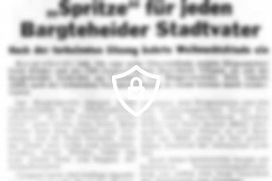 "Spritze" für jeden Bargteheider Stadtvater