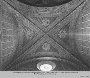 Freskenausstattung der Kapelle der Villa Corsini : Gewölbe mit vier Evangelisten