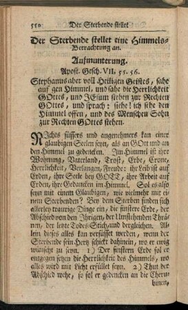 Der Sterbende stellet eine Himmels-Betrachtung an.