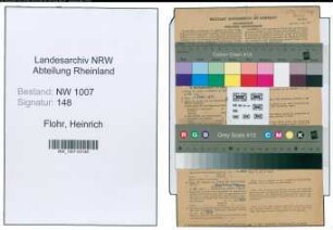 Entnazifizierung Heinrich Flohr , geb. 30.03.1900 (Lehrer)