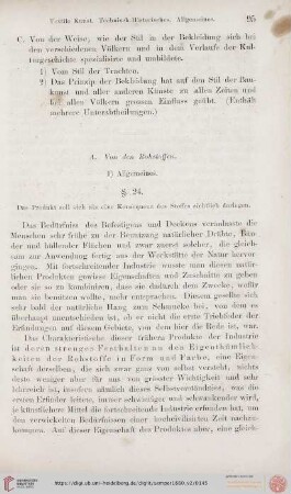 A. Von den Rohstoffen