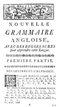 Des Lettres de l'Alphabet.