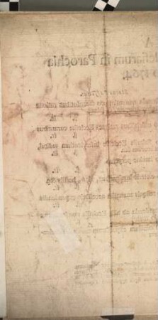 Schema status ecclesiarum in parochia existentium pro 1764