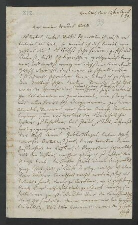 Brief an Felix Mendelssohn Bartholdy, Rebecka Dirichlet und Abraham Mendelssohn Bartholdy : 14.04.1829