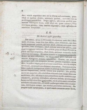 §. 2. De diversis typhi generibus.