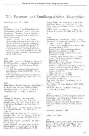 XII. Personen- und Familiengeschichte, Biographien