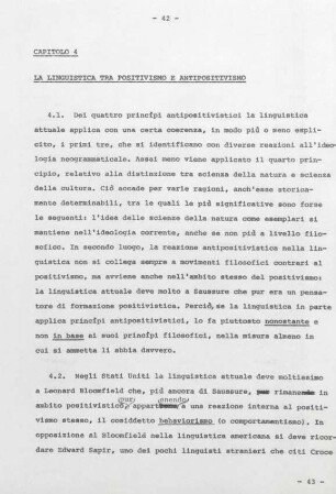 42-59, Capitolo 4 – La linguistica tra positivismo e antipositivismo