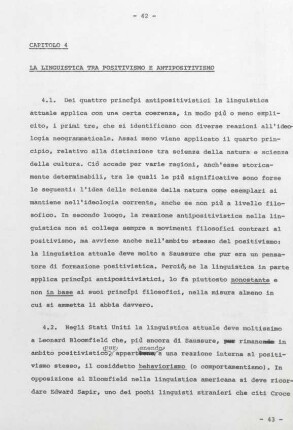 42-59, Capitolo 4 – La linguistica tra positivismo e antipositivismo