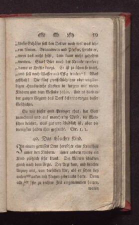 40. Das thörichte Kind.