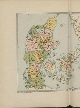 Kort Over Danmarks Ældste Inddeling Udarbeidet Af Johannes Steenstrup.