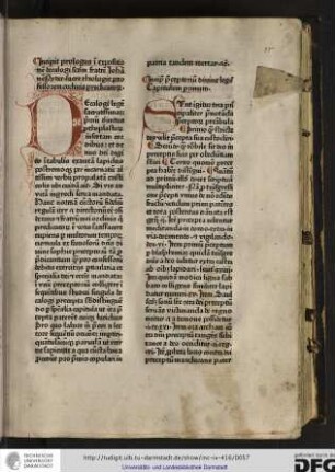 Incipit prologus in expositione decalogi secundum fratrem Johannem Nyder, sacre theologie professorem ordinis Predicatorum.