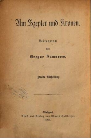 Um Szepter und Kronen : Zeitroman, 2,2. Europäische Minen und Gegenminen