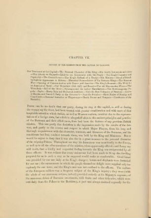 Chapter VII. Return of the mission from the capital to Rangoon