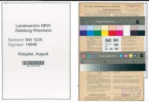 Entnazifizierung August Kreppke , geb. 06.02.1893 (Kaufmaennischer Angestellter)