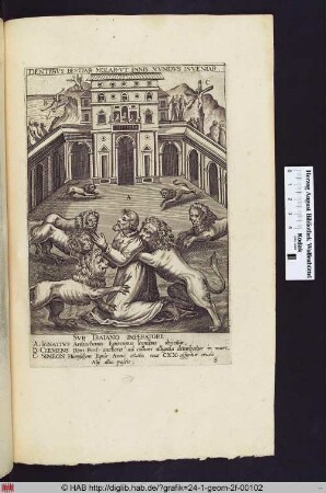 Märtyrium vom Hl. Ignatius im Vordergrund, des Hl.Clemens hinten links, des Hl.Simeon hinten rechts.