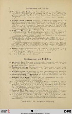 Staatsmänner und Politiker (Nr. 133-186)