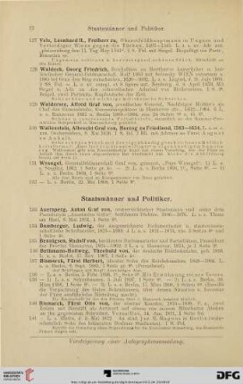 Staatsmänner und Politiker (Nr. 133-186)