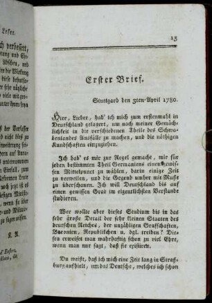 Erster Brief. - Fünfter Brief.