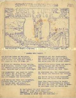 Hektografierte Lagerzeitung "Lager Laterne" für deutsche Gefangene des Douglas Prisoner of War Camp
